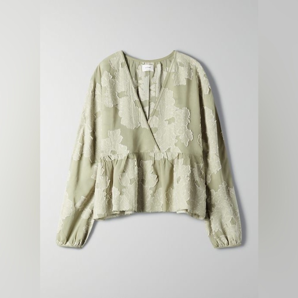 Aritzia Wilfred Peplum Blouse